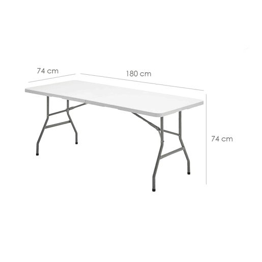 Mesa dobrĂ¡vel retangular de resina 180x74x74cm Mesa externa multiuso, camping, eventos, externo, interno Mesa dobrĂ¡vel retangular de resina 180x74x74cm Mesa externa multiuso, camping, eventos, externo, interno