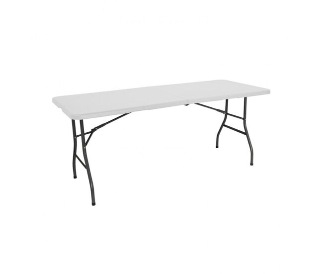 Mesa plegable rectangular de resina 150x70x74cm mesa exterior multiusos, camping, eventos, exterior, interior