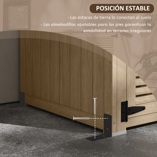 Outsunny Armário de Jardim de Madeira 0,83 m² 127x65x168 cm Armário Exterior de Madeira com 2 Portas de Persiana 2 Prateleiras 2 Alças e Telhado Impermeável Natural