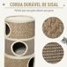 Barril Rascador para Gatos Melamina PawHut Barril Rascador para Gatos Melamina PawHut Beige