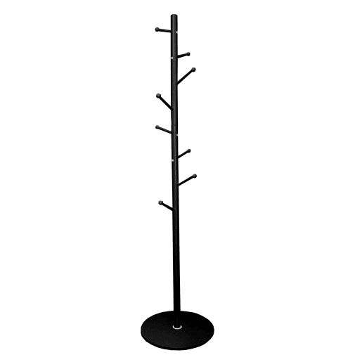Cabide Sólido Premium 8 Cabides Nyana Home 174x40x40cm Preto