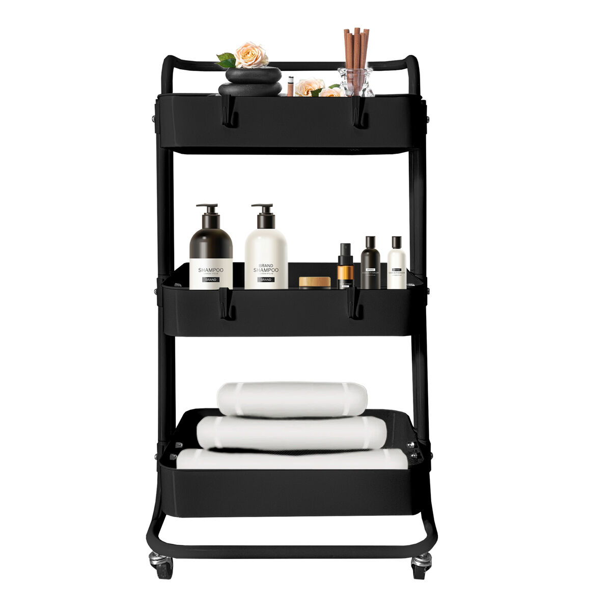 Carrito Almacenamiento metálico Nyana Home, 3 estantes. 44