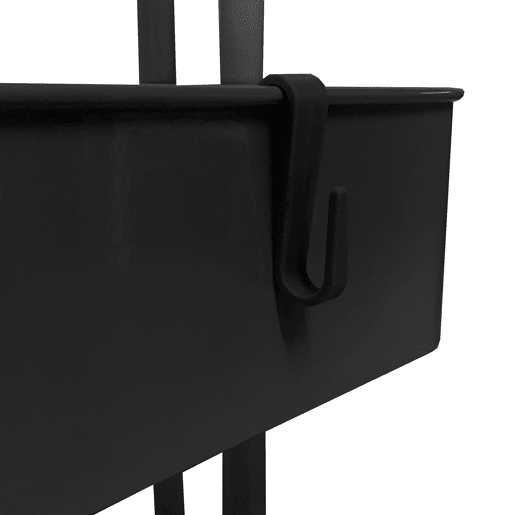 Carrinho de armazenamento de metal Nyana Home 3 prateleiras 85x44x37cm, 3 prateleiras Preto.