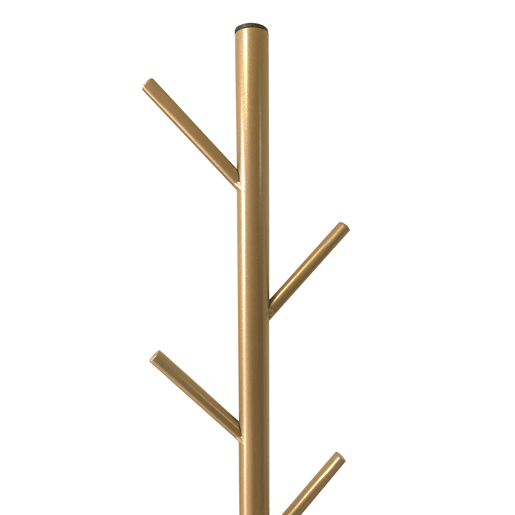 Cabide Premium Elegance com 8 cabides Nyana Home 167x30x30cm Dourado