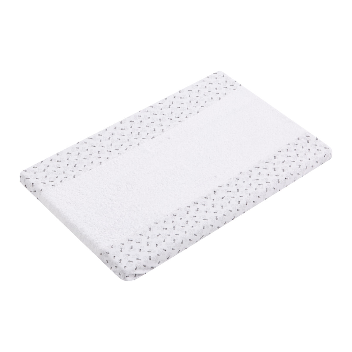 Funda cambiador bebé 50x80 de rizo blanco absorbente (grey atlantis)