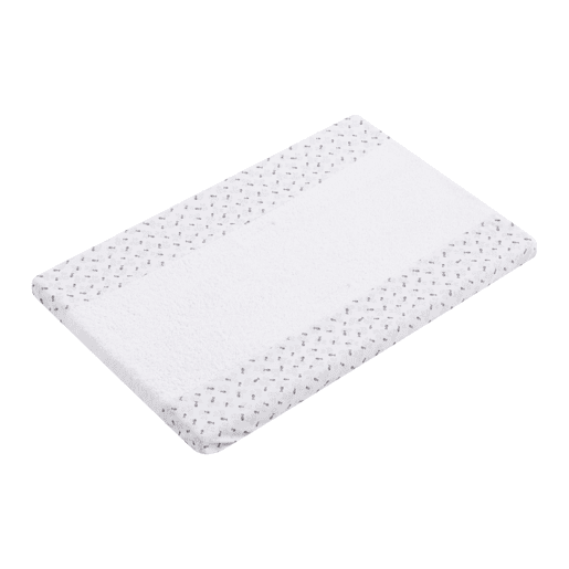 Capa têxtil para trocador de bebê 50x80 em turco branco absorvente (Grey Atlantis)