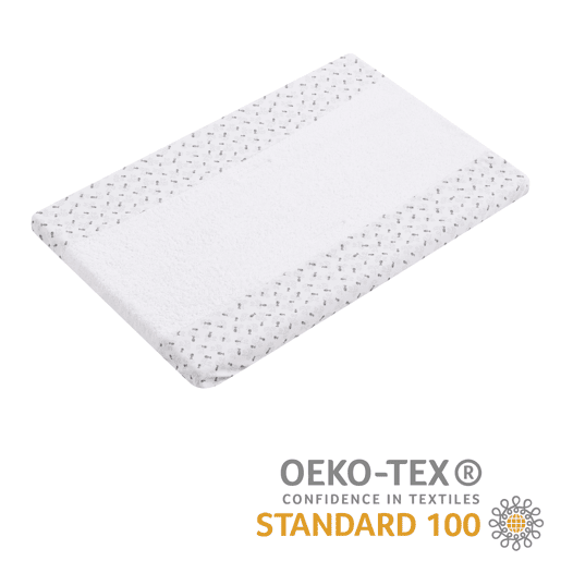 Capa têxtil para trocador de bebê 50x80 em turco branco absorvente (Grey Atlantis)