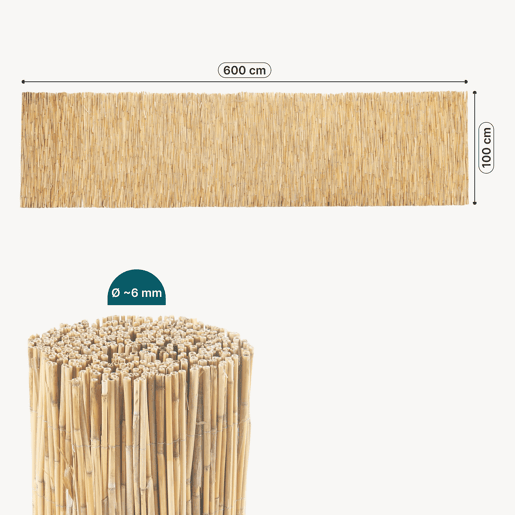 Cerca de vime Abbateggio 100x600cm - Natural casa.pro