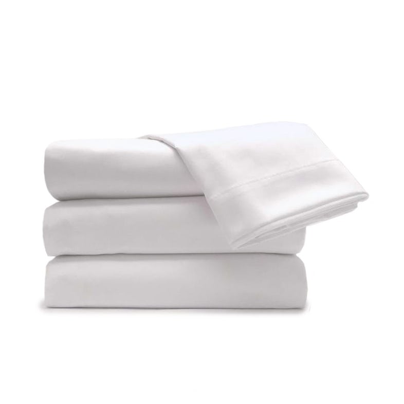 Juego de sábanas blancas 3 piezas cama 105cm tacto extrasuave descansin
