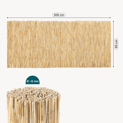 Cerca de vime Abbateggio 90x300cm - Natural casa.pro