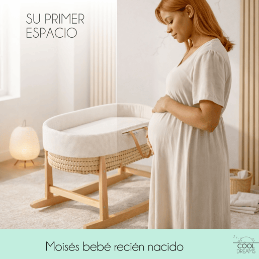 Moisés completo para bebê (roupa de algodão Gofre Renard + colchão perfurado + estrutura de balanço + brinde: 2 lençóis impermeáveis)