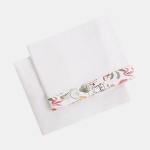Lençol de berço 60x120 cm em algodão com certificado Oeko-Tex. Conjunto de lençol de berço, lençol adaptado e lençol de cima (Safari Jungle)