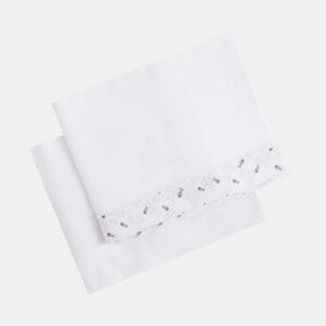 Lençol de berço 60x120 cm em algodão com certificado Oeko-Tex. Conjunto de lençol de berço, lençol adaptado e lençol de cima (Grey Atlantis)