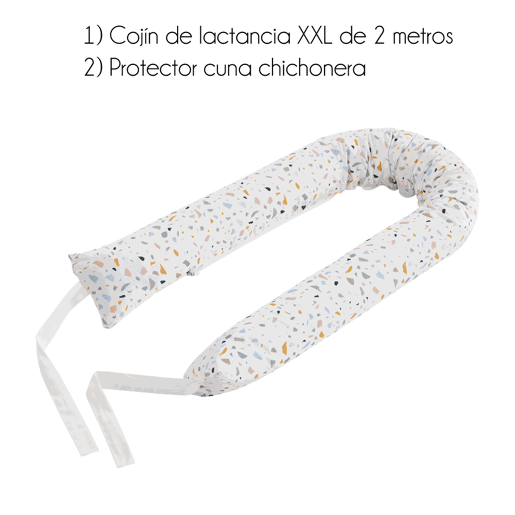 Almofada impermeável ? e amovível com capa impermeável ? e amovível para bebé 100% algodão hipoalergénico. Certificado Oeko-Tex (Zenith Granite)