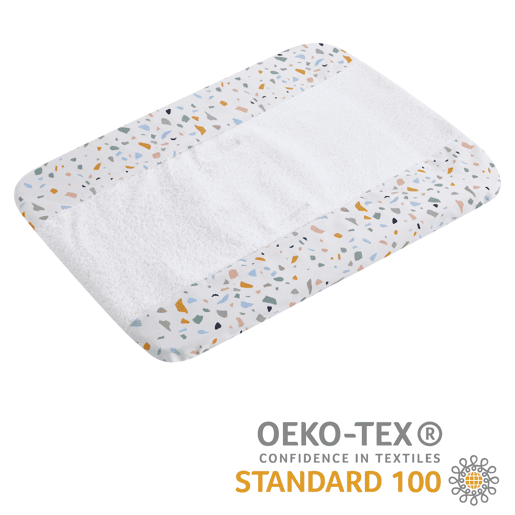Capa têxtil para trocador de bebê 50x80 em turco branco absorvente (Zenith Granite)