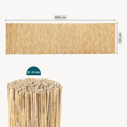 Cerca de vime Abbateggio 120x600cm - Natural casa.pro