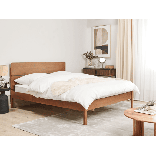 Cama Madeira BOISSET 160 x 200 cm Castanho escuro