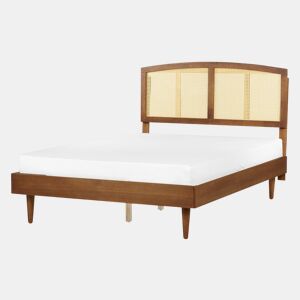 Cama Rattan VARZY 140 x 200 cm Castanho