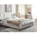 Beliani Cama sin cabecero Poliéster ROANNE 190x213 Beliani Cama sin cabecero Poliéster ROANNE 190x213 Gris Claro