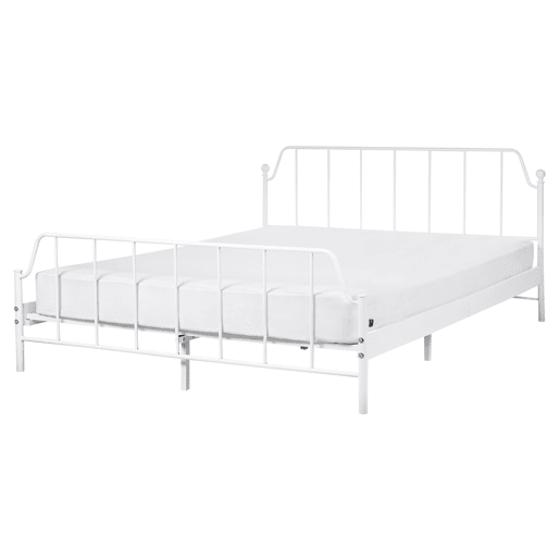 Cama Metal MAURESSAC 160 x 200 cm Branco