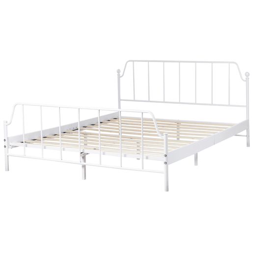 Cama Metal MAURESSAC 160 x 200 cm Branco