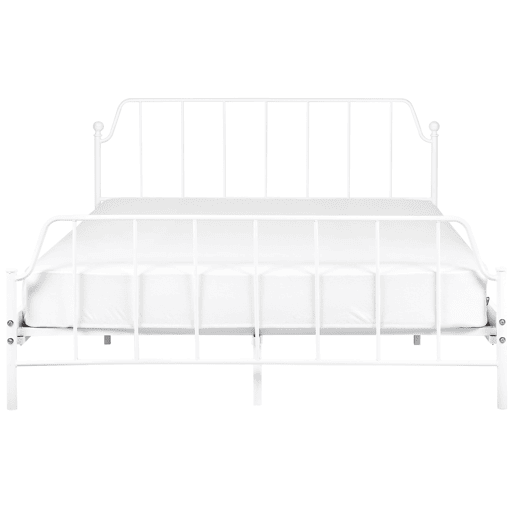Cama Metal MAURESSAC 160 x 200 cm Branco