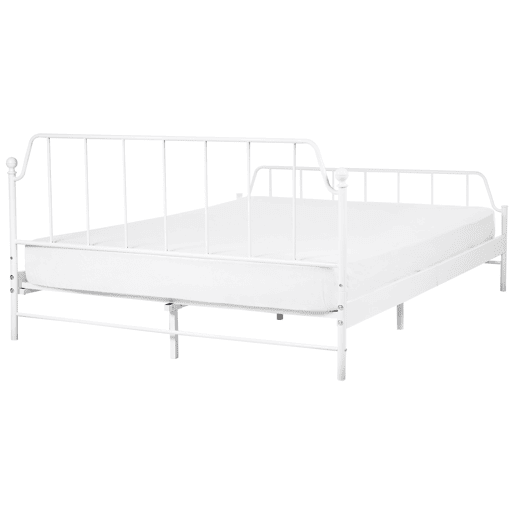 Cama Metal MAURESSAC 160 x 200 cm Branco