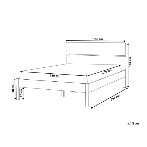 Cama com LED Madeira BOISSET 180 x 200 cm Castanho escuro