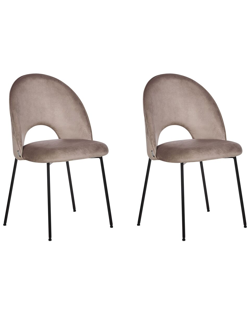 Beliani Silla de comedor COVELO Gris Oscuro