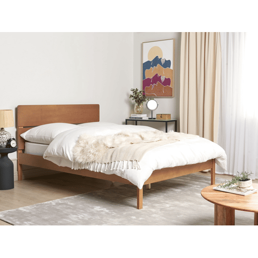 Cama Madeira BOISSET 140 x 200 cm Castanho escuro