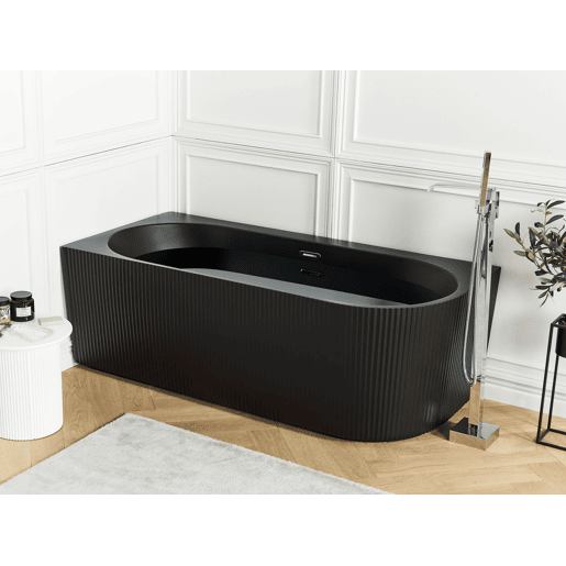 Banheira de canto GOCTA à direita 1700 x 800 mm Preto