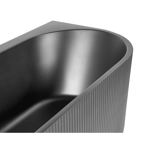 Banheira de canto GOCTA à direita 1700 x 800 mm Preto