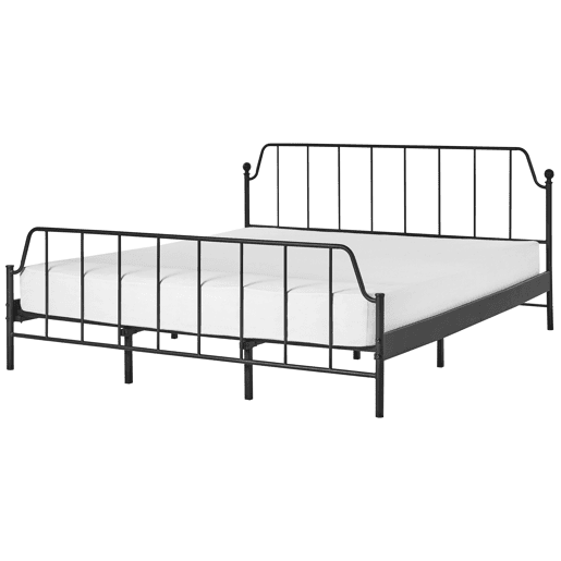 Cama Metal MAURESSAC 180 x 200 cm Preto