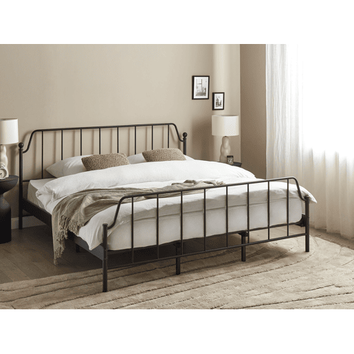 Cama Metal MAURESSAC 180 x 200 cm Preto