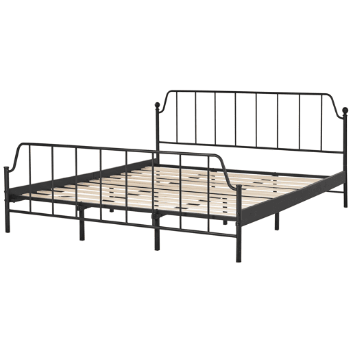 Cama Metal MAURESSAC 180 x 200 cm Preto