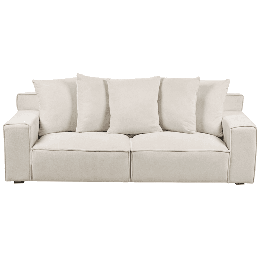 Beliani Sofá de 3 lugares Chenille VISKAN Beliani Sofá de 3 lugares Chenille VISKAN