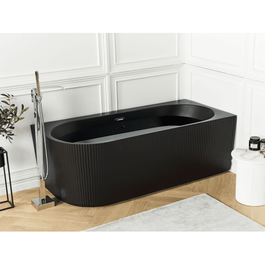 Banheira de canto GOCTA à esquerda 1700 x 800 mm Preto