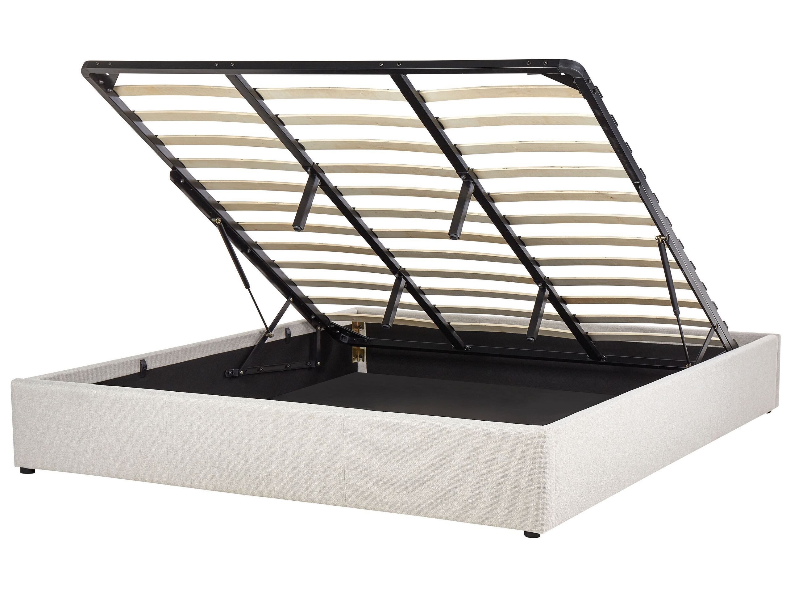 Beliani Cama con almacenaje sin cabecero Poliéster DINAN 187x214