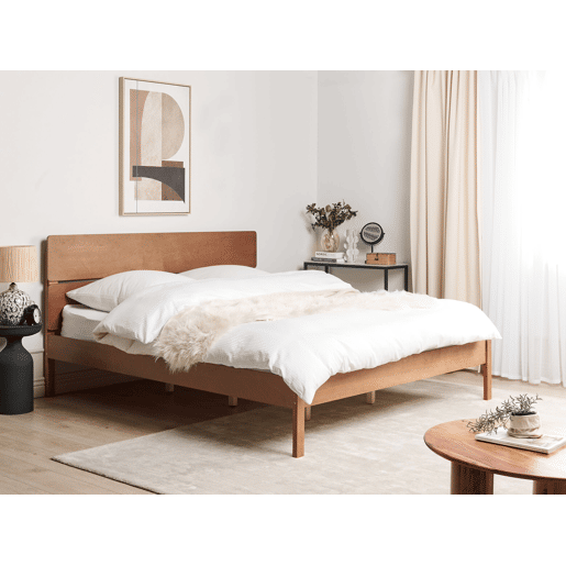 Cama Madeira BOISSET 180 x 200 cm Castanho escuro
