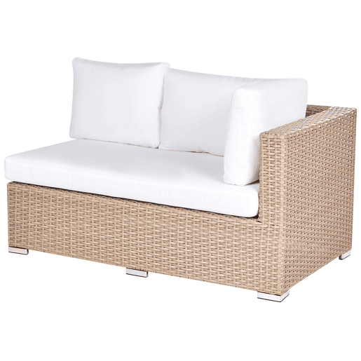 Conjunto de jardim com mesa 8 lugares XXL à direita Cor de areia