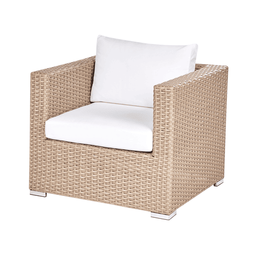 Conjunto de jardim com mesa 8 lugares XXL à direita Cor de areia