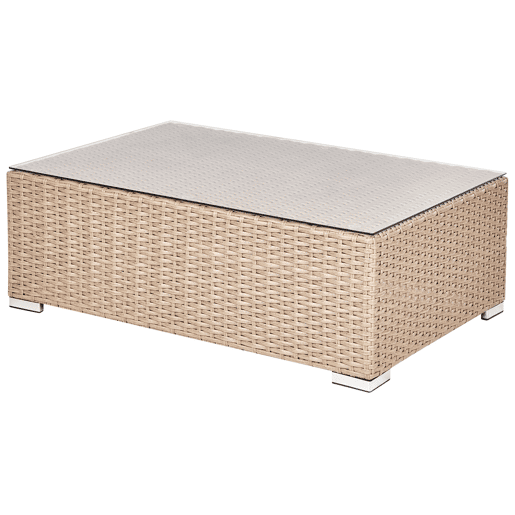 Conjunto de jardim com mesa 8 lugares XXL à direita Cor de areia
