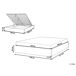 Beliani Cama con almacenaje sin cabecero Poliéster DINAN 149x214 Beliani Cama con almacenaje sin cabecero Poliéster DINAN 149x214 Beige
