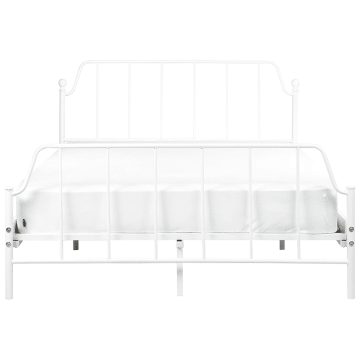 Cama Metal MAURESSAC 140 x 200 cm Branco