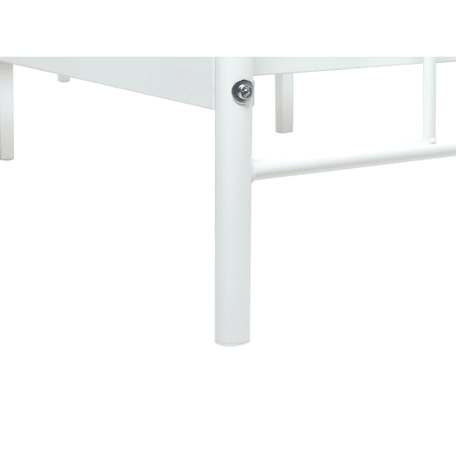 Cama Metal MAURESSAC 140 x 200 cm Branco