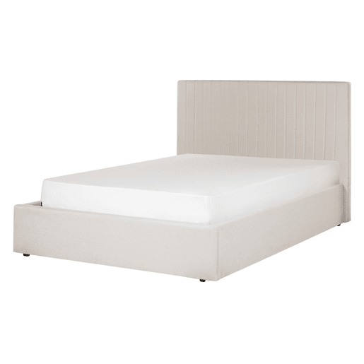 Cama baú Tecido VION 140 x 200 cm Creme Cama baú Tecido VION 140 x 200 cm Creme