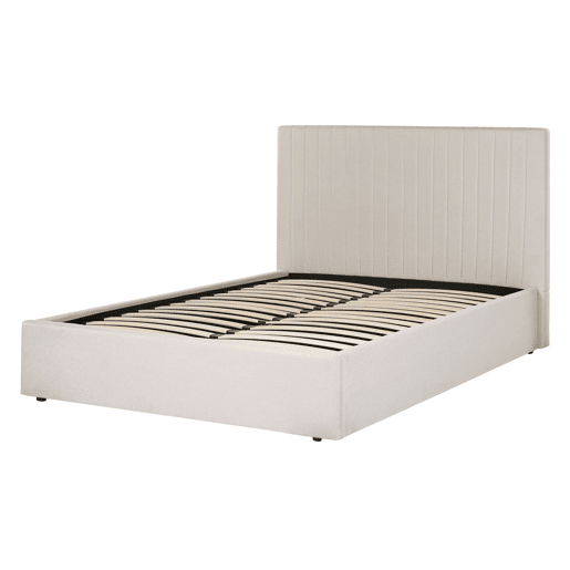 Cama baú Tecido VION 140 x 200 cm Creme Cama baú Tecido VION 140 x 200 cm Creme