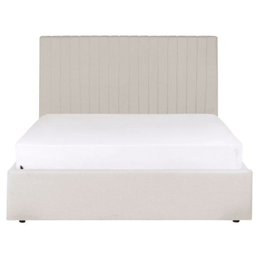 Cama baú Tecido VION 140 x 200 cm Creme Cama baú Tecido VION 140 x 200 cm Creme