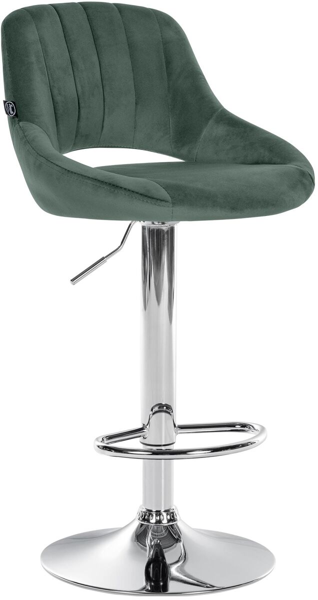 Taburete de bar milet de terciopelo verde 48x47x85 cm