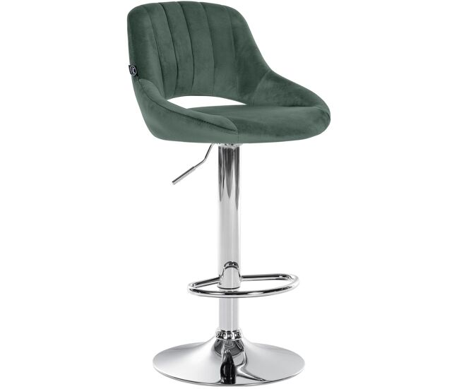 Taburete de bar milet de terciopelo verde 48x47x85 cm